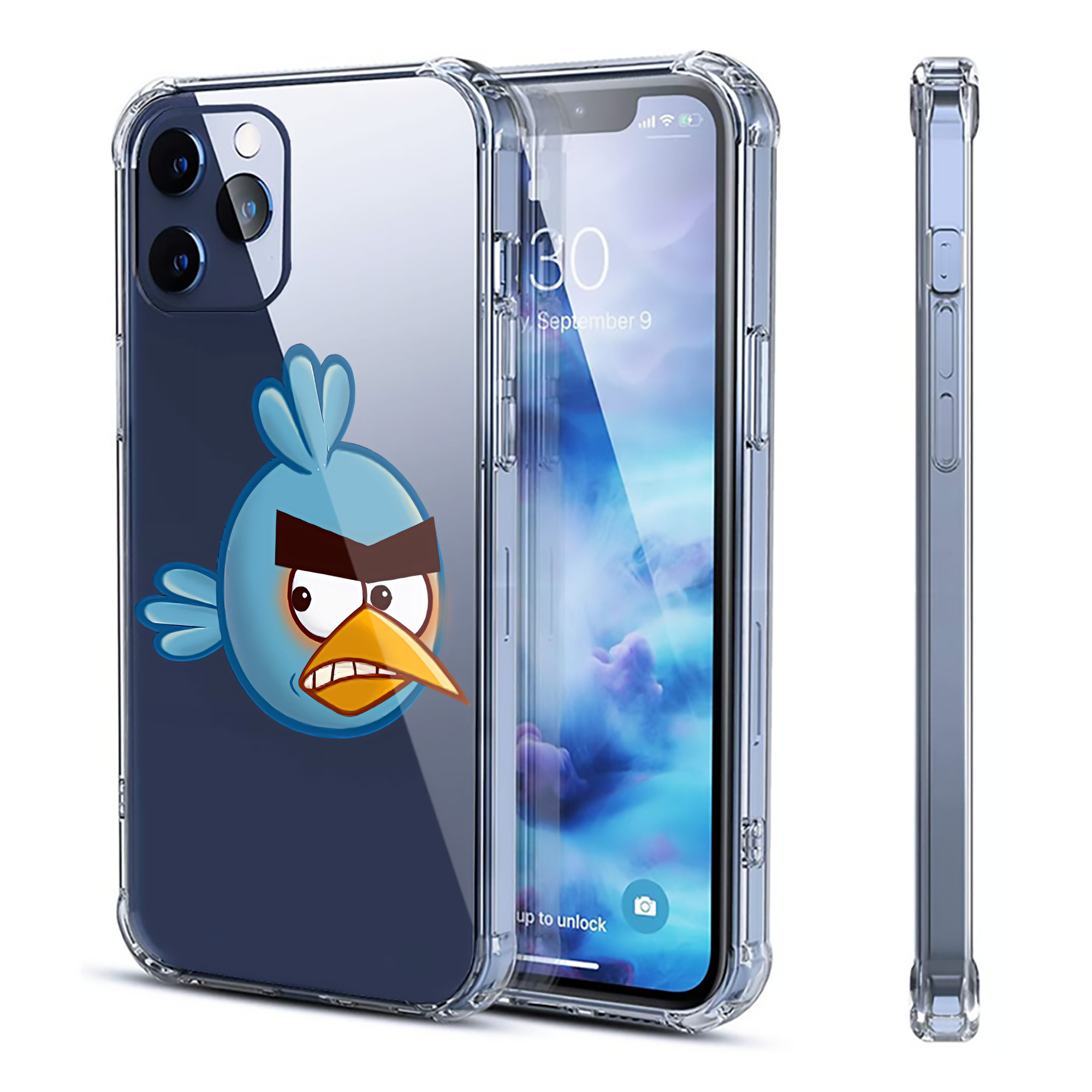 （画像用） Angry Birds アングリーバード 【iPhone 12シリーズ対応】透明スマホケース（クリアソフトケース）